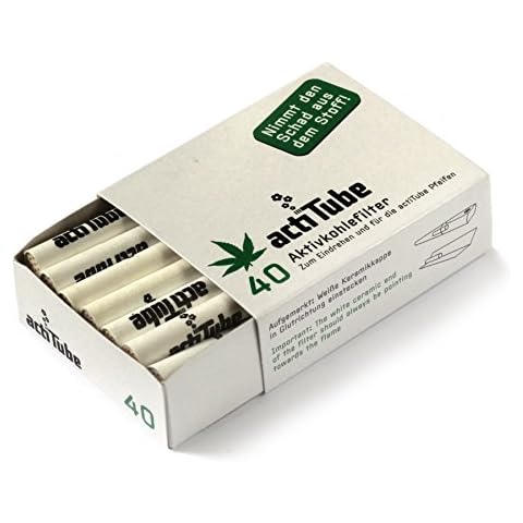 actiTube - Activated Charcoal Filters for Rolling 9mm - 1 Box = 40 Filters Cover