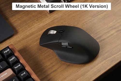 Image of Keychron M6 All Silent Wireless Gaming Optical Mouse, Tri-Mode 2.4 GHz /Bluetooth 5.3 /Wired, PixArt 3395 Sensor, 26000 DPI, Ergonomic Lightweight Programmable Macro Button for Windows PC /Mac - Black