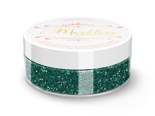 MARBLERS Cosmetic Grade Fine Twinkle Glitter [Green Garnet] 0.18oz (5g) | Non-Toxic | Vegan | Cruelty-Free | Eyeshadow, Nail Polish, Nail Art | Festival, Rave & Party Makeup | Body & Face