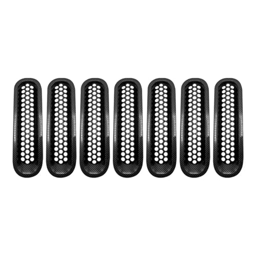 Inserts calandre avant Wrangler JK finition carbone premium pour SUV et tout-terrain
