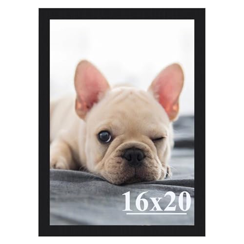 RUN HELIX 16x20 Picture Frames,Simple Designed Photo Frame,Certificate Document Frame for Horizontal and Vertical Formats,16x20 Poster Photo Frame Wall Gallery Home Office Decor,Black Black