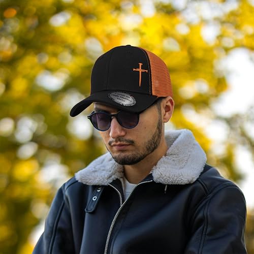 Image of Christian Hats for Men Women,Jesus 3 Nail Cross Hat Christian Religious Gifts for Birthday /Christmas