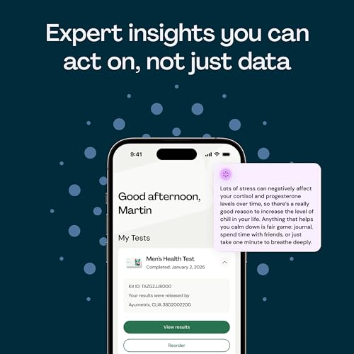 Image of Everlywell At-Home Men's Health Test Collection Kit, Measures 4 Key Hormones in Men for Accurate Results from a CLIA-Certified Lab Within Days, Ages 18 Plus