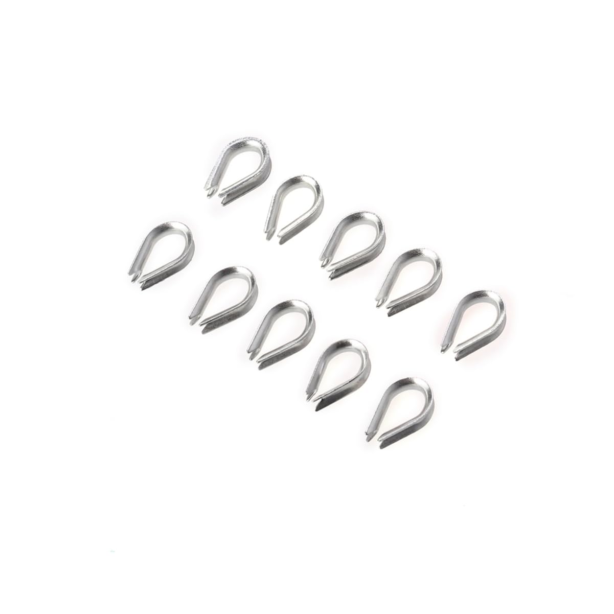 FUNOMOCYA 50pcs 8 Cable Collar Cable Crimps Cable Clip Silver Wire Sleeves