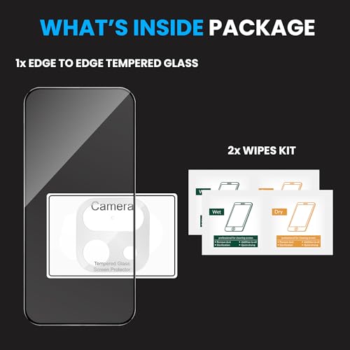 Image of FIRST MART Tempered Glass for Realme 16 Pro with Black Camera Lens Protector & Installation Kit | HD Clear, Edge-to-Edge, Scratch Resistant, Case-Friendly | Pack of 1