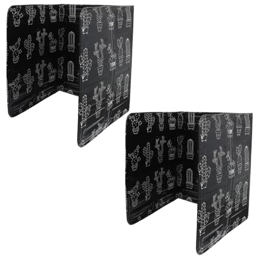 Amosfun Foldable Kitchen Splashbacks for Walls, Aluminum Stovetop Splatter Guard, Portable Anti-Splatter Guard for Cooking, Frying, Baking