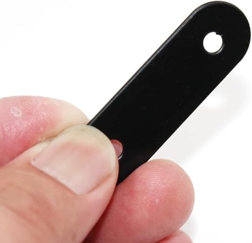 Miniatura 4 de Soportes de metal plano negro, 20 soportes de esquina rectos con 40 tornillos (negro, 0.630 x 1.417 in)