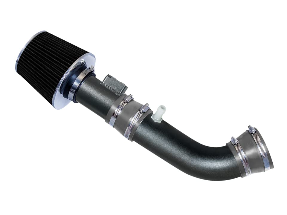 Ares Motorsports MATTE BLACK PIPE GRAY - SHORT RAM INTAKE Compatible For 04-11 Compatible Ford RANGER/MAZDA B4000 4.0L VCWSI-FD-V17GYB