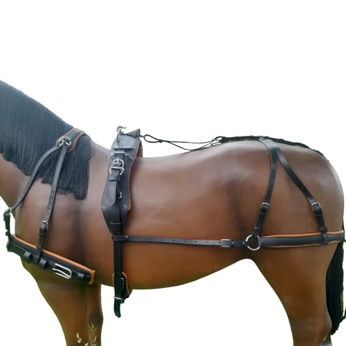 Brama West Einspännergeschirr “Exclusiv - Fahrgeschirr Kutsche - anatomisch geformt - geeignet für Freizeitfahrer & Turniersport, Gr. Pony