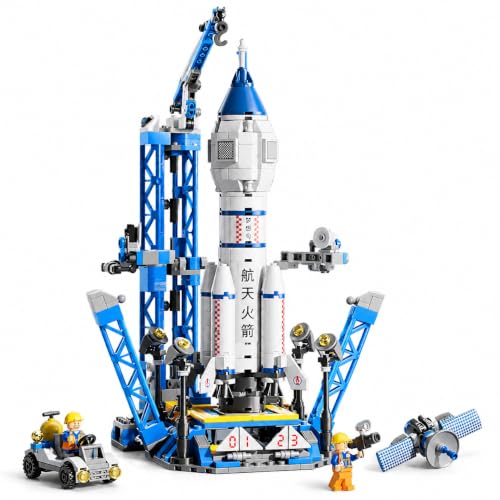 Image of Rocket Launch Center Building Blocks Set - 557+ Pcs STEAM /STEM Space Science Toy for Kids 6-12 | Educational Rocket Model Kit | Comes in Colorful Gift Box | 12 Months Manufacturing Warranty