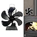 ventilador de chimenea de 6 aspas para una circulación eficaz del calor y ahorro de combustible Imagen de ventilador de chimenea de 6 aspas para una circulación eficaz del calor y ahorro de combustible