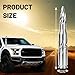 5.5in Chrome Bullet Antenna 50 Cal Truck Antenna Fittings， Fit for Ford F150 F250 F350 Raptor/Dodge RAM 1500 2500 3500/Chevrolet Silverado & GMC Majority Short Replacement Antenna (Chrome)