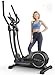 Cowmew Elliptical Cross Trainer For Home, Ultra Quiet Magnetic Cross Trainer with 16-Level Resistance, 8KG Flywheel, 42cm Stride, Weight Capacity 150KG, App Compatible with LCD Monitor, Pulse Sensor