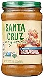 Santa Cruz Organic Creamy Dark Roasted Peanut Butter, USDA Certified Organic, Non-GMO, 26 Oz (Pack of 6)