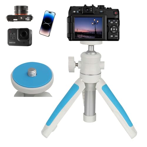 Loiezuir Trípode de extensión de escritorio, tornillo de 1/4 pulgadas universal para cámara Sony/Canon/Nikon/Fujifilm, soporte de trípode portátil extensible de mano para vlogging, soporte de mesa de