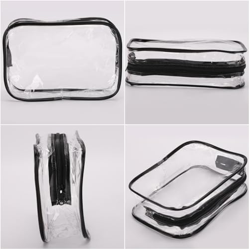 Tbestmax 10 peças de bolsas de cosméticos transparentes pequenas bolsas de maquiagem portáteis à pro