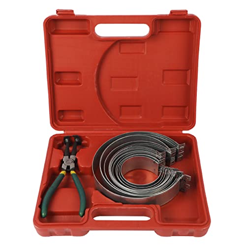 Automotive Piston Ring Compressor Tool, Car Engine Piston Ring Compressor Pliers Set Repair Tool Kit #TOP4