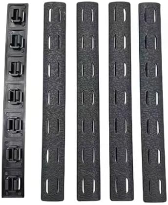 5Pack Black Polymer Nylon Non-Slip Heat Resistant Single Slot Panel for Mlok - 1