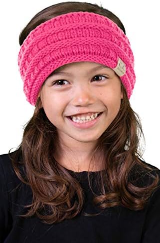 Kid's Winter Headband: Ribbed Knit - Candy Pink