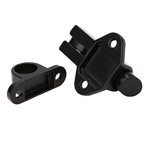 Szzijia Black Aluminum Alloy Security Automatic Window Gate Lock Spring Load Bolt Latch #TOP1