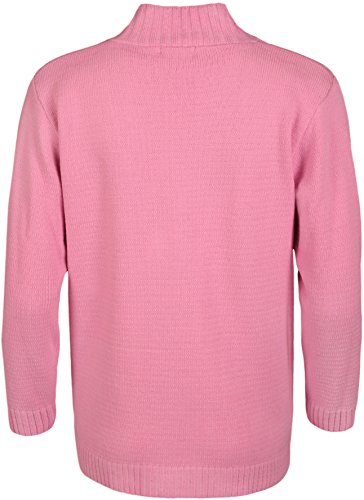 Image of WearAll Plus Size Womens Button Long Sleeve Pocket Top Ladies Knitted Cardigan - 4-22
