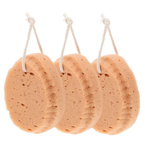VALICLUD 3pcs Soft Bath Sponges Gentle Exfoliating Shower Pads for Adults Premium Elastic Scrubber for Bathing Bath Accessories