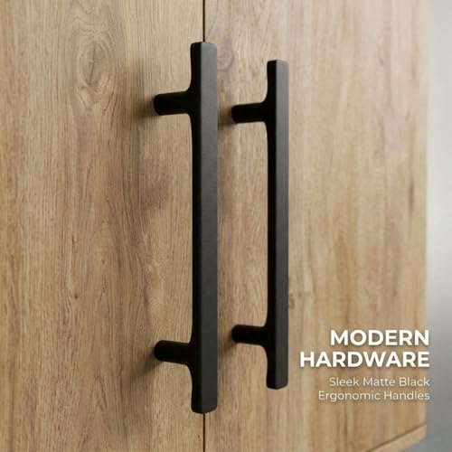 Image of FFO Kavisto 3 Door Wardrobe Wooden for Bedroom with Shelves, Hanging Space & Lock, Wooden Clothes Organizer Almirah for Home, Office & Kids Room Milok DIY.