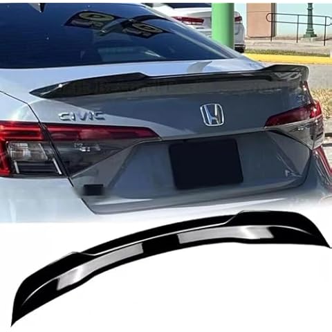 AUTOXBERT Rear Spoiler Wing Compatible with 2022 2023 2024 2025 Honda Civic Sedan Sport Rear Trunk Spoiler Wing Lip for Honda Civic Sedan Accessories (Glossy Black) Cover