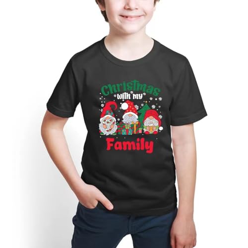 Image of Merry Christmas Family Shirts Plus Size Tops Couple Outfit Tee Parent-Child Short Sleeves Christmas Top