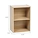 IRIS USA CX-2 Wood, Bookshelf Storage Shelf, Bookcase, 2-Tier, Light Brown
