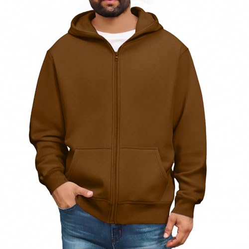 Ymosrh Men's Sweatshirts Hoodies, Long Sleeve Zip Up Hoodie Casual Fall Winter Athletic Workout Hooded Sweatshirts, M-3XL