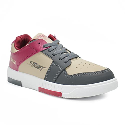 ASIAN TARZAN-04 Men's Casual White Sneaker Shoes with Synthetic Upper | Lightweight Lace-Up Shoes for Men's & Boy's