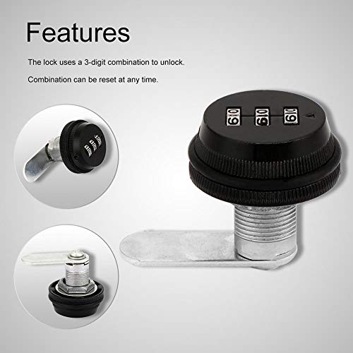 Combination Cam Lock – 20mm 3-Digit Code Combination Cam Lock Keyless ...