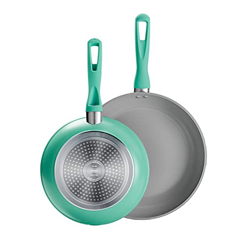 Image of Tramontina Saute Pan 2pk 10 inch & 12 inch (Teal), 80110 /040DS