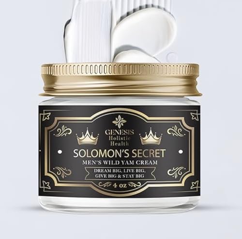 Image of Genesis Holistic Health Solomon's Secret Wild Yam Cream for Men | 4 Oz Wild Yam Cream for Hormone Balance, Organic Men's Wild Yam Root Cream, Made in USA, Non-Toxic, Gentle Formula