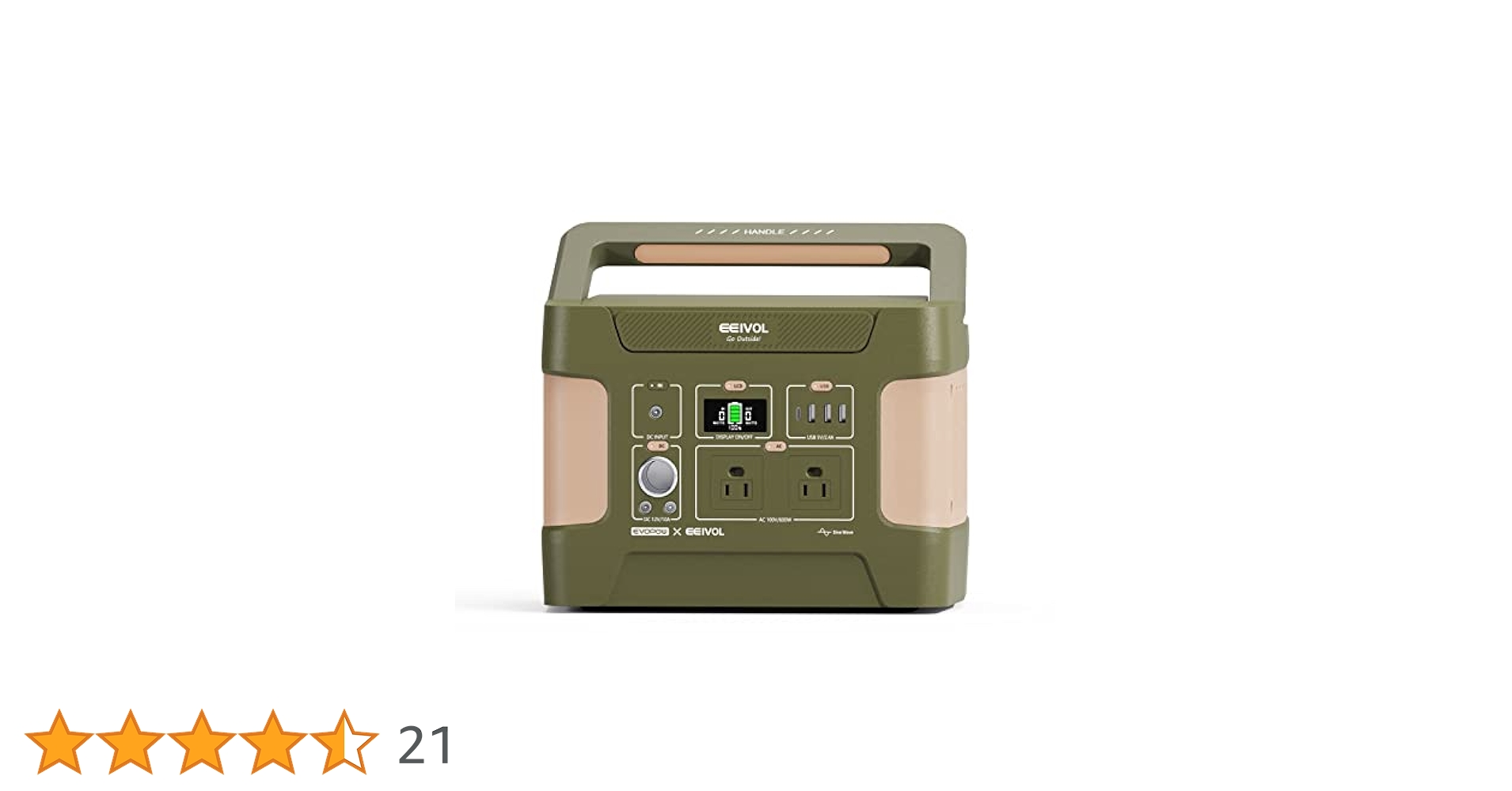 EEIVOL ポータブル電源 大容量515Wh AC出力600W Amazon.co.jp: EEIVOL ポータブル電源 リン酸鉄 515Wh/160938mAh