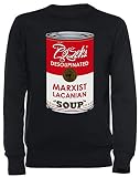 Impreso en la UE Vendax Zizeks Desoupinated Marxist Lacanian Soup Unisexo Sudadera Negro
