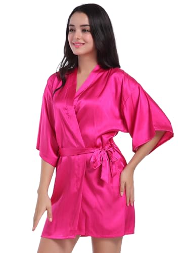 Womens Birthday Queen Squad Robe Spa Robes Party Supplies for Women Silk Kimono Robe with Gold Glitter3