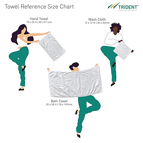 Trident Bath Linen Set, 650 Gsm Hemp Cotton, Towels For Bathroom, Highly Absorbent, Super Soft, Bathroom Towels 6 Piece Set (2 Bath Towels, 2 Hand Towels, 2 Washcloths, Loft Gray) #TOP7