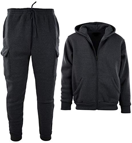 Mens Lightweight Soft and Durable Tracksuits and Sweatsuits (Medium, 227-Charcoal)