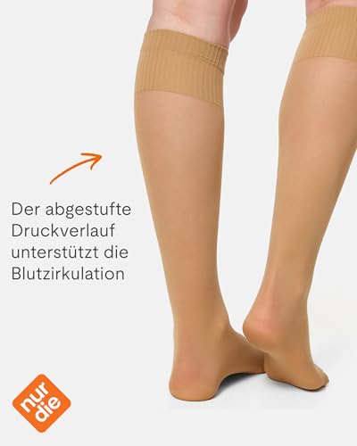 Nur Die Damen Knie Vitastütz Strumpfwaren, Amber, Einheitsgröße EU