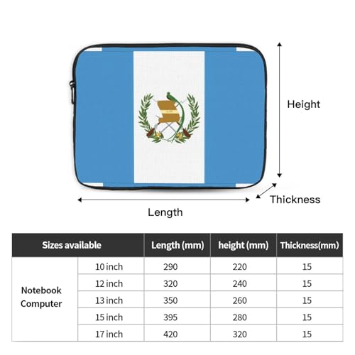 Flag of Guatemala Laptop Sleeve Case 13 Inch Suitable for Notebook Computer Tablet Traveling Carrying Simple Case4