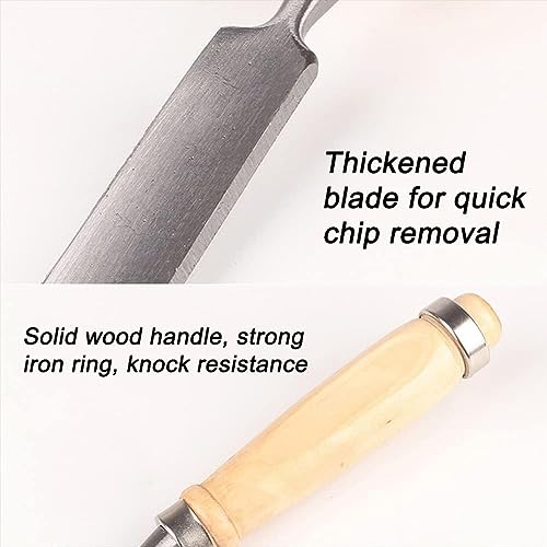 Omninmo 4PCS Semi-Circular Woodworking Chisel Set - Chrome Vanadium Steel Carpenter Wood Carving DIY Gouge Chisels for Beginners & Hobbyists - Image 2