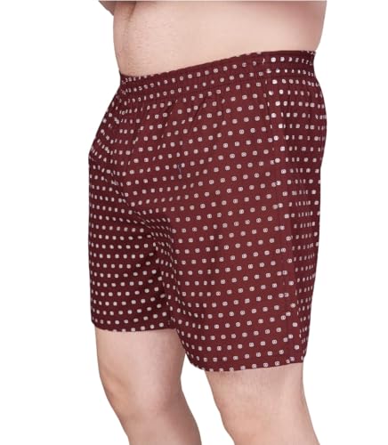 Image of Men's Cotton Printed Regular Fit Boxer Shorts | Soft & Breathable Innerwear | Comfortable Boxers | Lightweight & Stylish Nightwear
