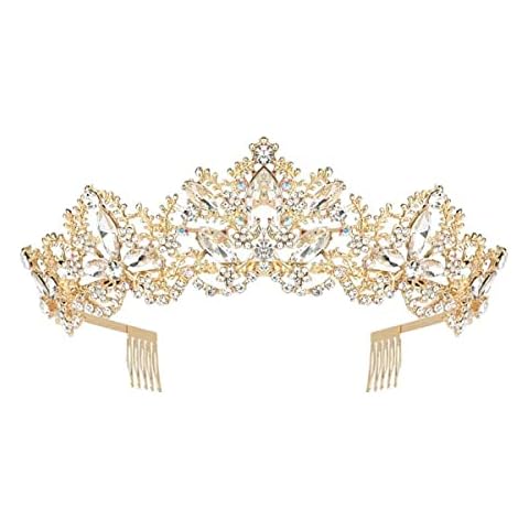 Changlesu Corona de Cristal para Novia Cover