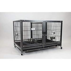 43 Stackable Heavy Duty Cage wFeeding Doors and Divider or Additional Tray
