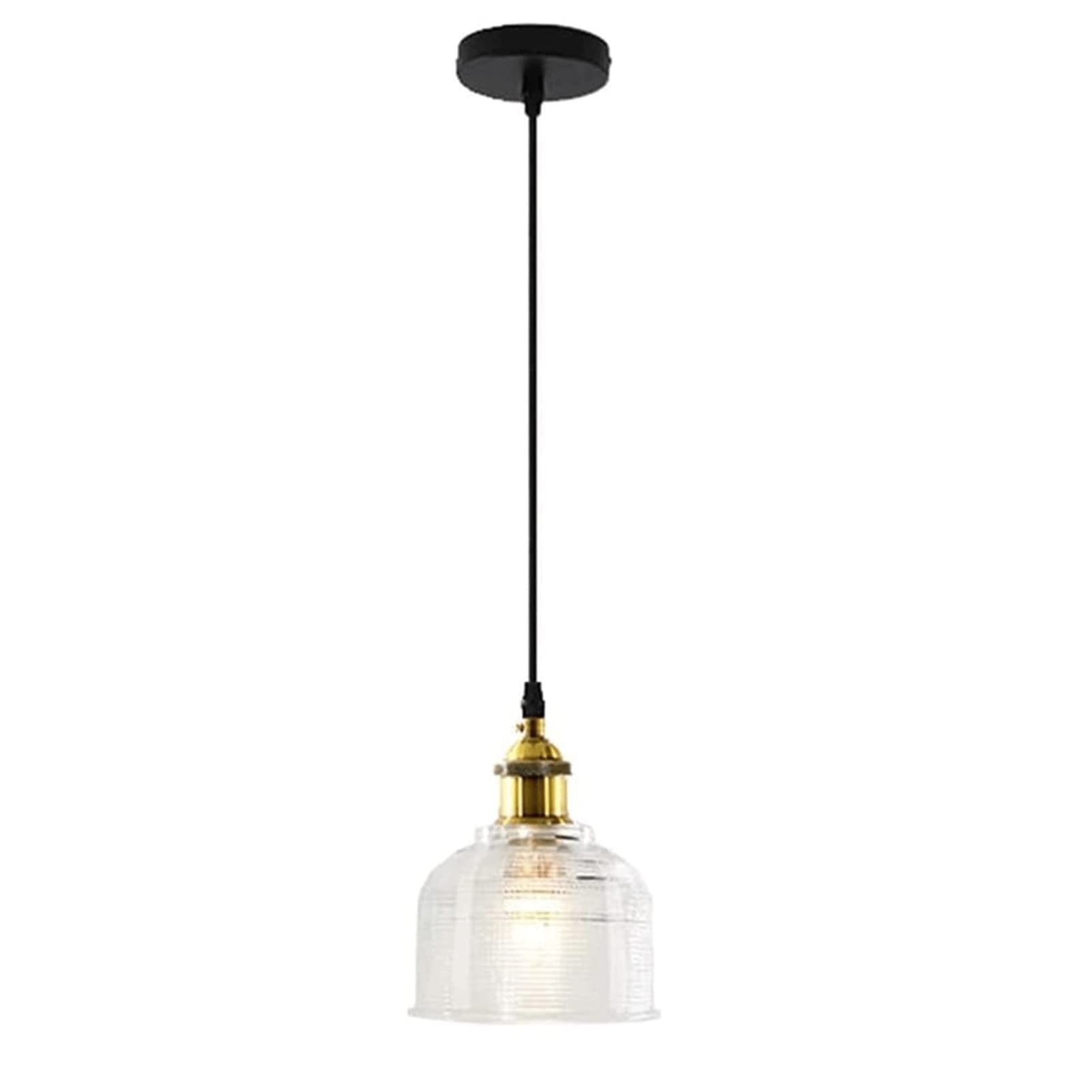 Lustre vintage en verre teinté anti-éblouissement pour cuisine