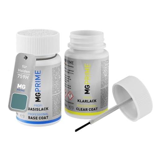 MG PRIME Pintura automotriz Set de lápices de retoque para Holden 759H Botticelli Blue 2000 Pintura base pintura transparente, 50 ml cada uno