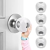 Baby Safety Door Knob Covers 4 Pack Baby Safety Door Handle Protector Child Proof Door Knobs Door...
