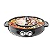 Elektryczny Hot Pot Barbecue Grill 2200w Split Design Elektryczny bezdymny grill i podwójny garnek Hot Pot 2 w 1 Niezależna regulacja temperatury Hot Pot Grill dla przyjaciół rodziny (czarny)